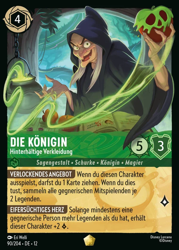 Die Königin - Hinterhältige Verkleidung — Disney Lorcana Charakter card from Wilds Unknown