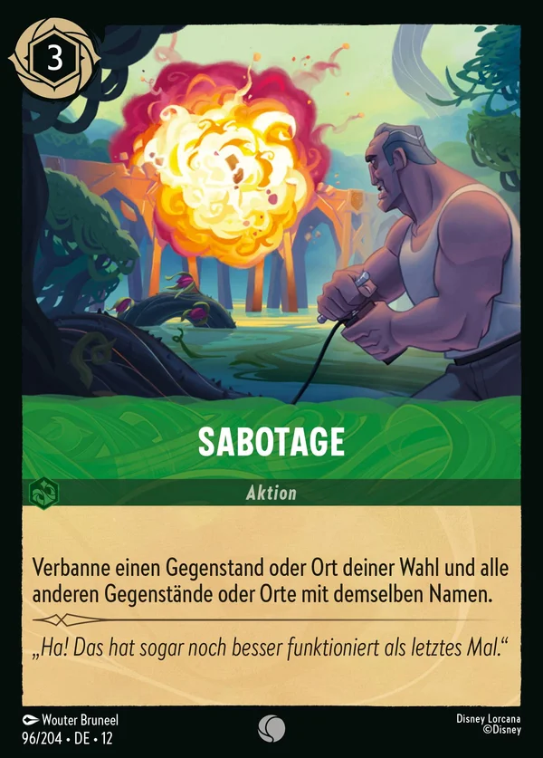 Sabotage — Disney Lorcana Aktion card from Wilds Unknown