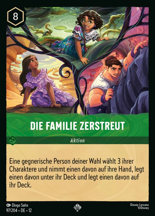 Die Familie zerstreut — Disney Lorcana Aktion card from Wilds Unknown