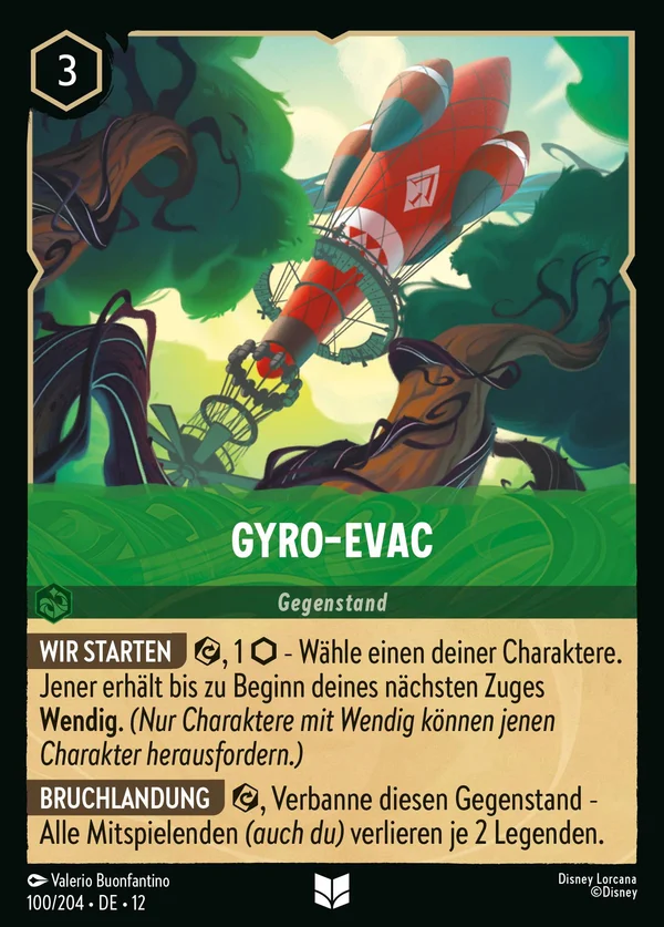 Gyro-Evac — Disney Lorcana Gegenstand card from Wilds Unknown