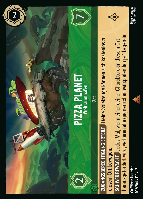 Pizza Planet - Weltraumhafen — Disney Lorcana Ort card from Wilds Unknown