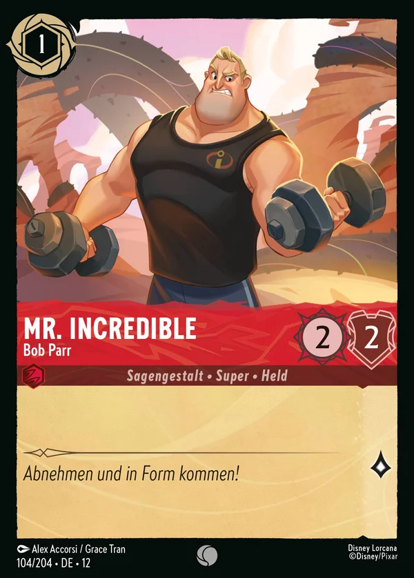Mr. Incredible - Bob Parr — Disney Lorcana Charakter card from Wilds Unknown