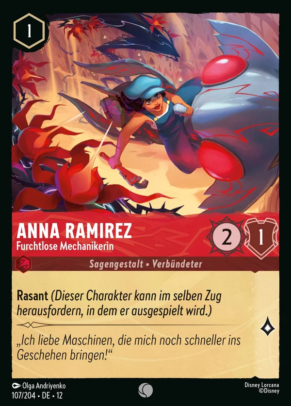 Anna Ramirez - Furchtlose Mechanikerin — Disney Lorcana Charakter card from Wilds Unknown