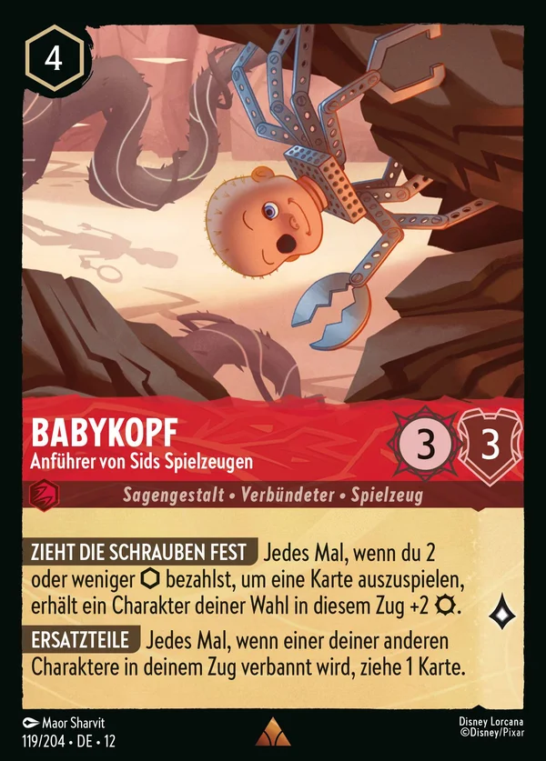 Babykopf - Anführer von Sids Spielzeugen — Disney Lorcana Charakter card from Wilds Unknown