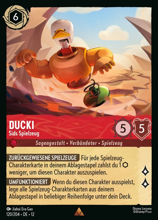 Ducki - Sids Spielzeug — Disney Lorcana Charakter card from Wilds Unknown