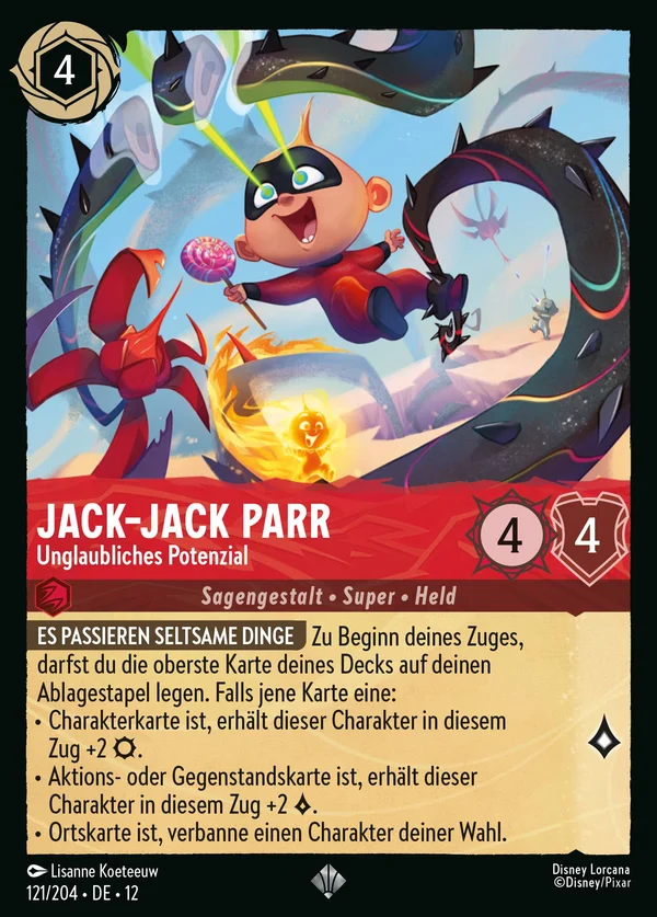Jack-Jack Parr - Unglaubliches Potenzial — Disney Lorcana Charakter card from Wilds Unknown