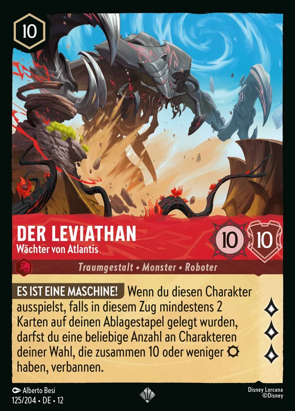 Der Leviathan - Wächter von Atlantis — Disney Lorcana Charakter card from Wilds Unknown