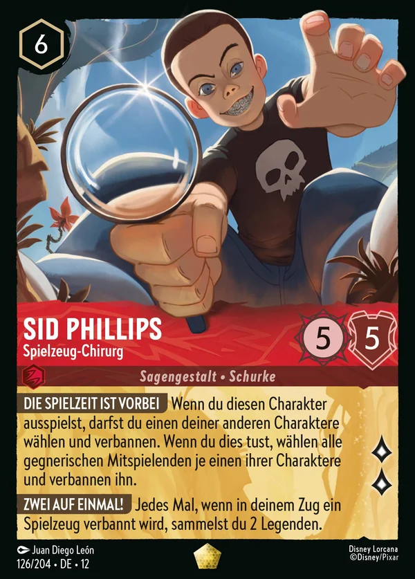 Sid Phillips - Spielzeug-Chirurg — Disney Lorcana Charakter card from Wilds Unknown