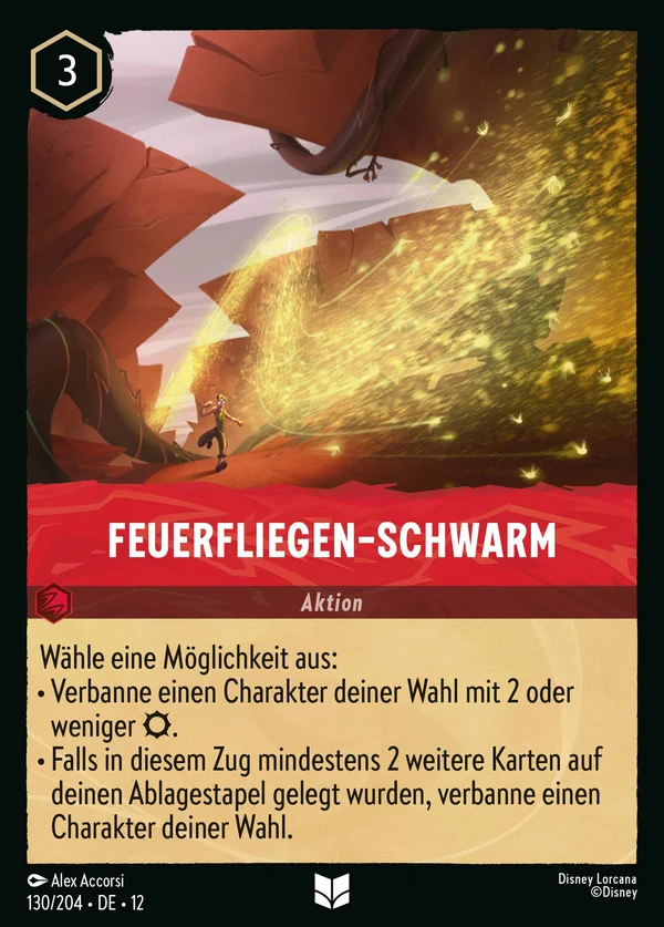Feuerfliegen-Schwarm — Disney Lorcana Aktion card from Wilds Unknown
