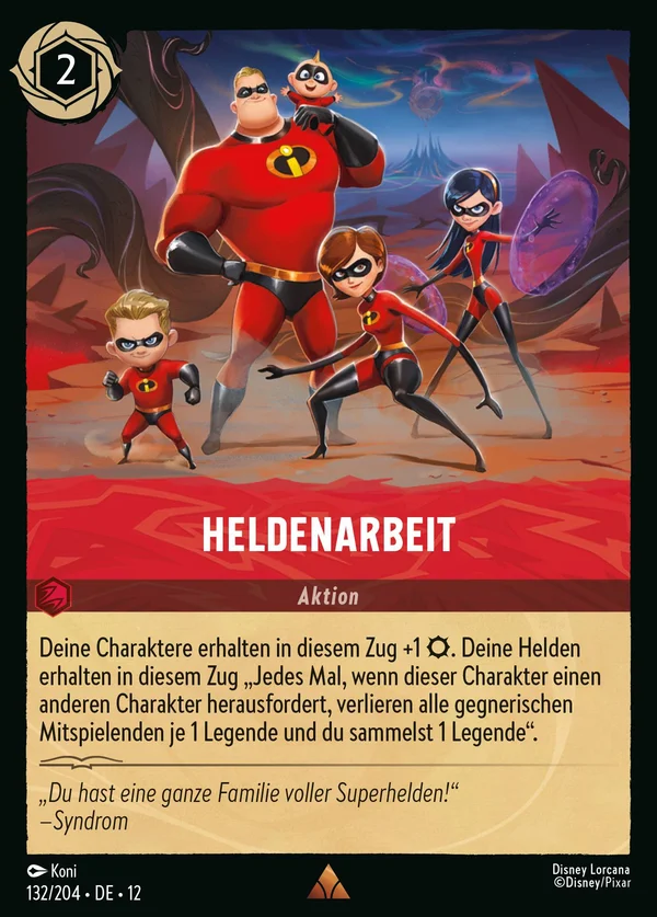 Heldenarbeit — Disney Lorcana Aktion card from Wilds Unknown