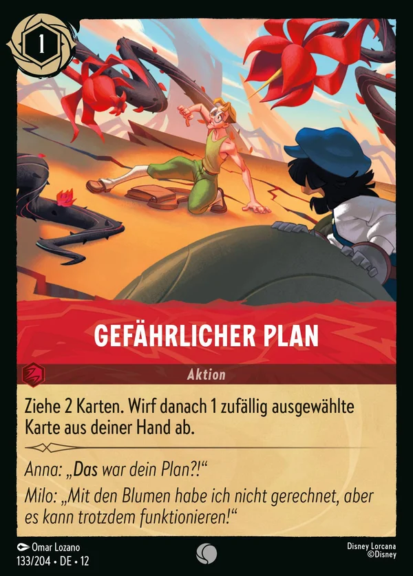 Gefährlicher Plan — Disney Lorcana Aktion card from Wilds Unknown