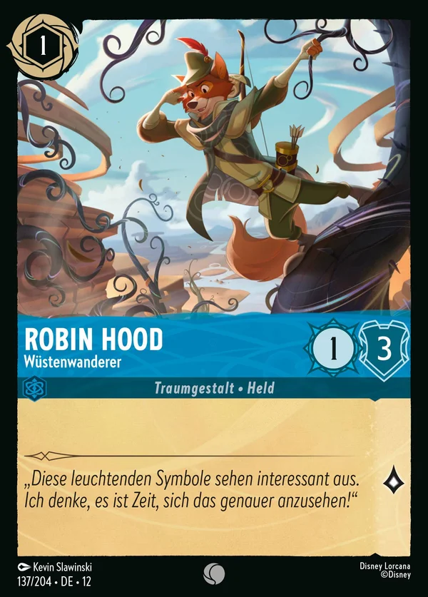 Robin Hood - Wüstenwanderer — Disney Lorcana Charakter card from Wilds Unknown