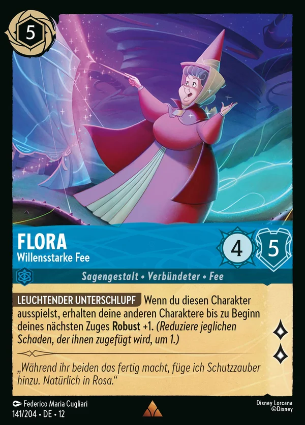 Flora - Willensstarke Fee — Disney Lorcana Charakter card from Wilds Unknown