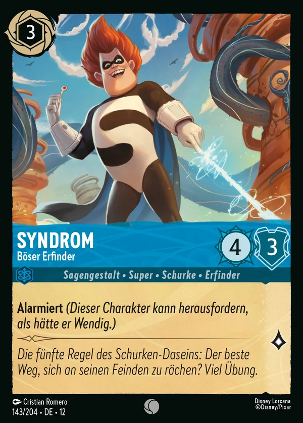 Syndrom - Böser Erfinder — Disney Lorcana Charakter card from Wilds Unknown
