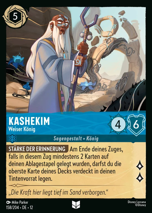 Kashekim - Weiser König — Disney Lorcana Charakter card from Wilds Unknown