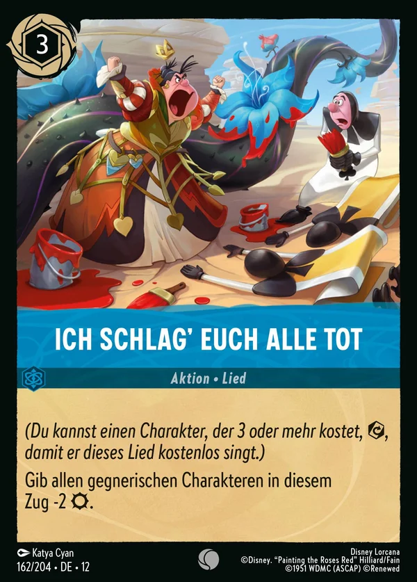 Ich schlag' euch alle tot — Disney Lorcana Aktion card from Wilds Unknown