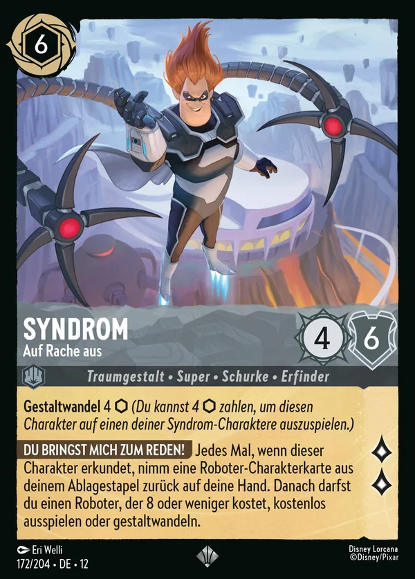 Syndrom - Auf Rache aus — Disney Lorcana Charakter card from Wilds Unknown