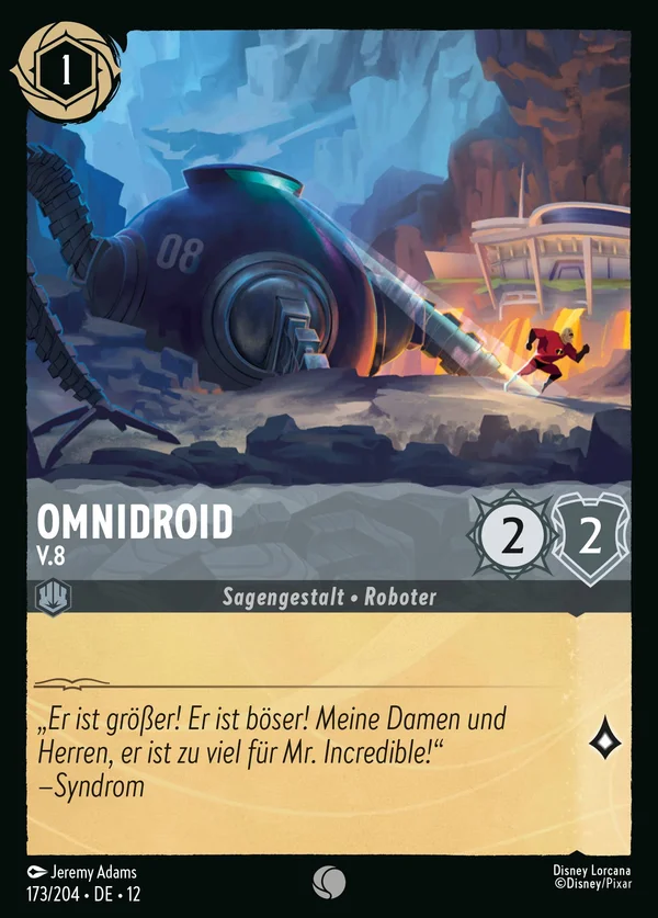 Omnidroid - V.8 — Disney Lorcana Charakter card from Wilds Unknown