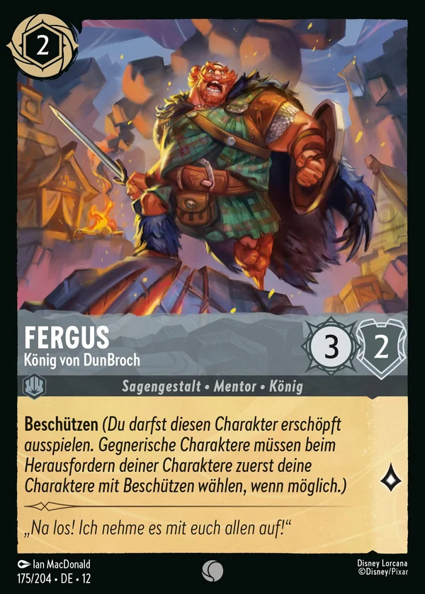 Fergus - König von DunBroch — Disney Lorcana Charakter card from Wilds Unknown