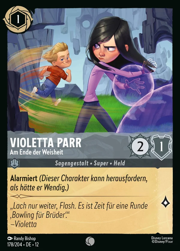 Violetta Parr - Am Ende der Weisheit — Disney Lorcana Charakter card from Wilds Unknown