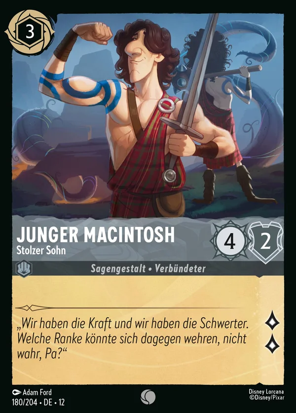 Junger Macintosh - Stolzer Sohn — Disney Lorcana Charakter card from Wilds Unknown