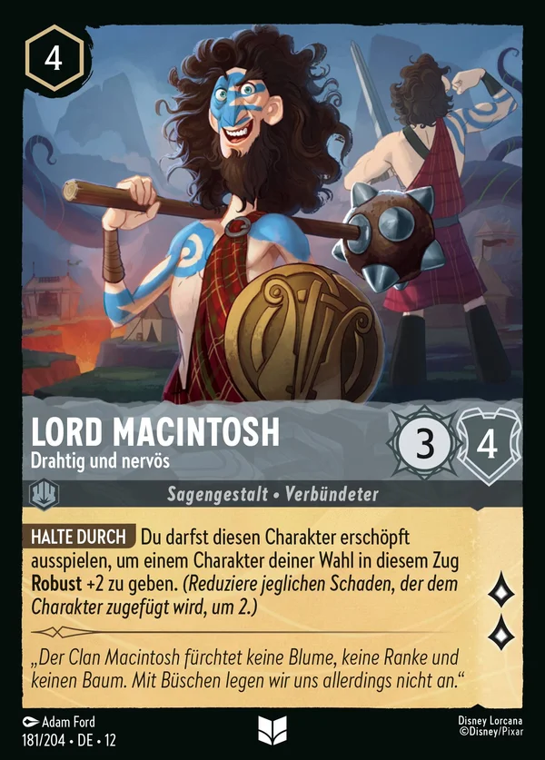 Lord Macintosh - Drahtig und nervös — Disney Lorcana Charakter card from Wilds Unknown
