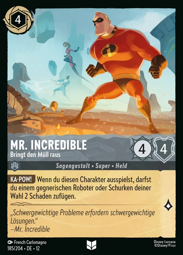 Mr. Incredible - Bringt den Müll raus — Disney Lorcana Charakter card from Wilds Unknown