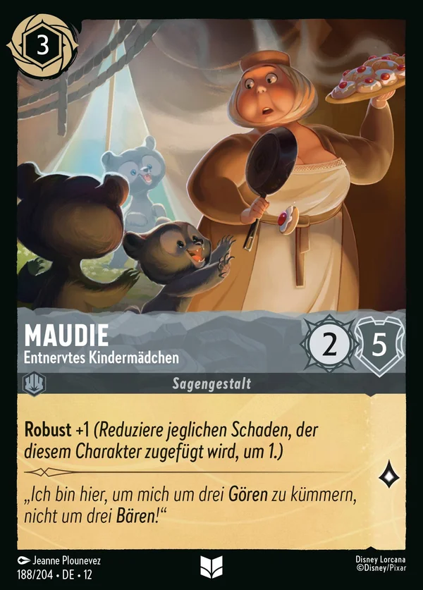 Maudie - Entnervtes Kindermädchen — Disney Lorcana Charakter card from Wilds Unknown