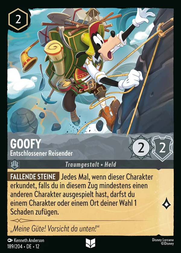 Goofy - Entschlossener Reisender — Disney Lorcana Charakter card from Wilds Unknown