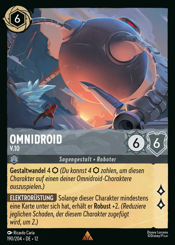 Omnidroid - V.10 — Disney Lorcana Charakter card from Wilds Unknown