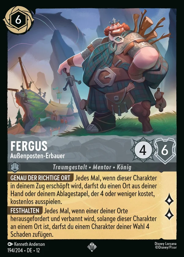 Fergus - Außenposten-Erbauer — Disney Lorcana Charakter card from Wilds Unknown