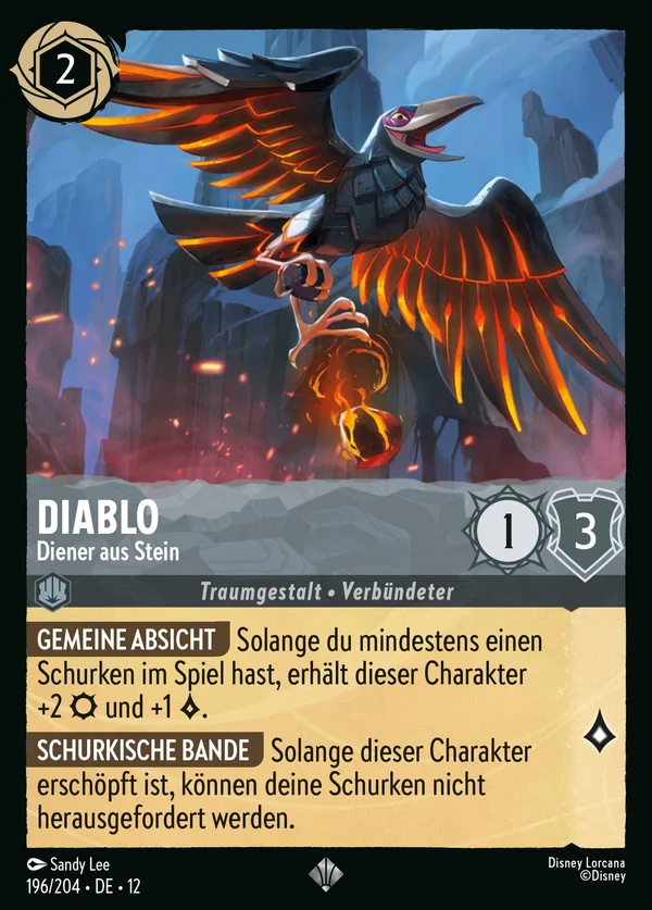 Diablo - Diener aus Stein — Disney Lorcana Charakter card from Wilds Unknown