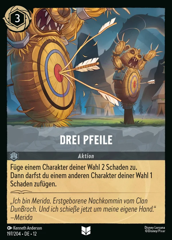 Drei Pfeile — Disney Lorcana Aktion card from Wilds Unknown