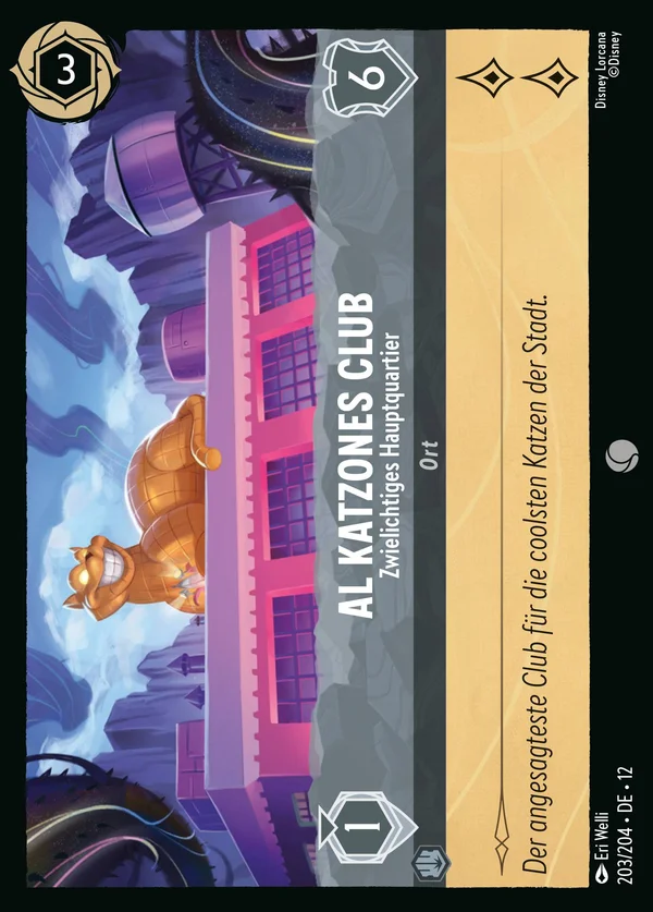 Al Katzones Club - Zwielichtiges Hauptquartier — Disney Lorcana Ort card from Wilds Unknown