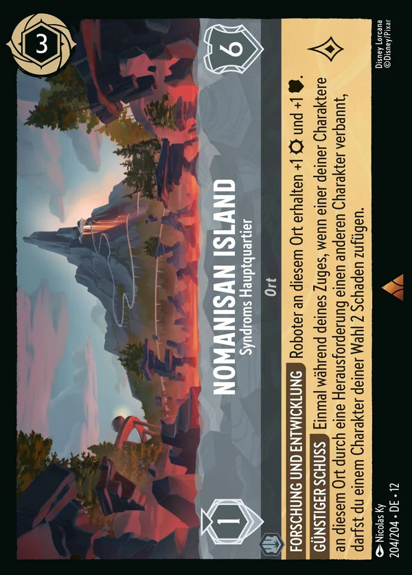 Nomanisan Island - Syndroms Hauptquartier — Disney Lorcana Ort card from Wilds Unknown