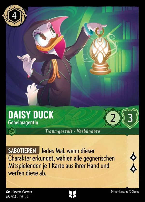 Daisy Duck - Geheimagentin — Disney Lorcana Charakter card from Rise of the Floodborn