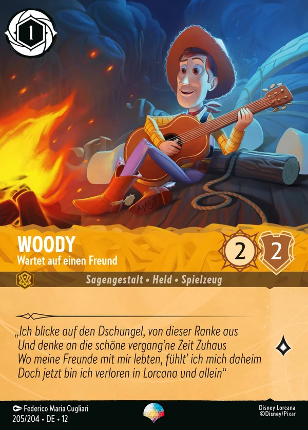 Woody - Wartet auf einen Freund — Disney Lorcana Charakter card from Wilds Unknown