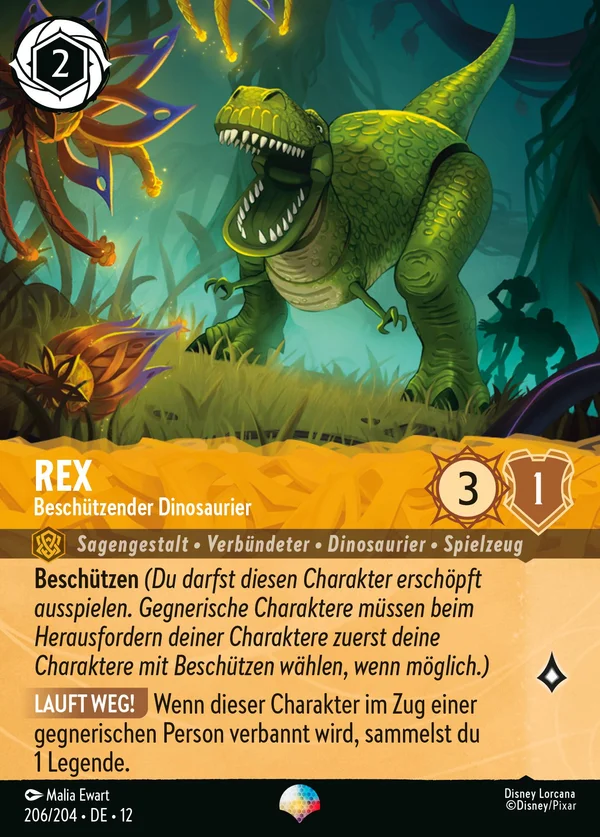 Rex - Beschützender Dinosaurier — Disney Lorcana Charakter card from Wilds Unknown