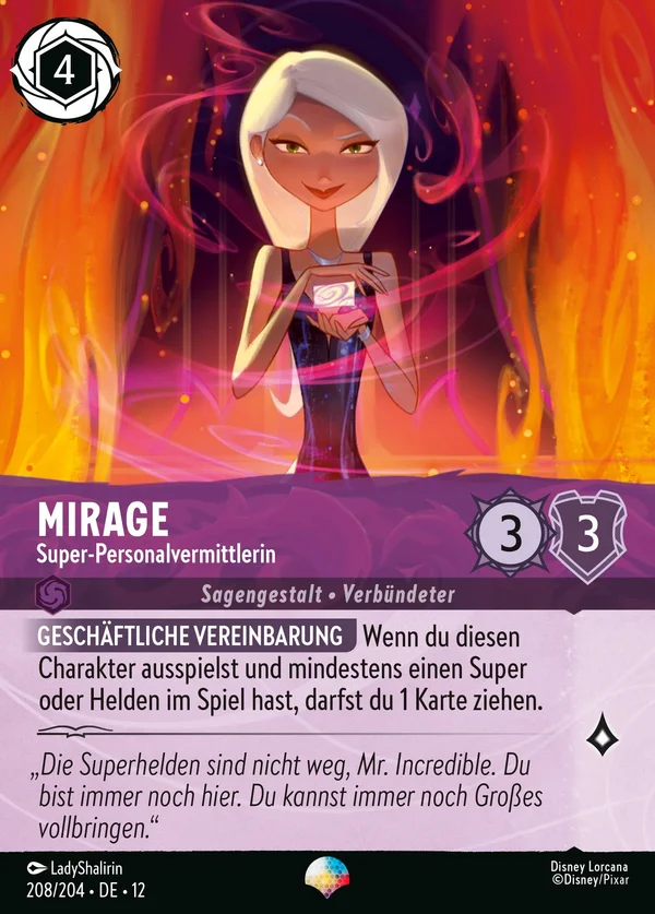 Mirage - Super-Personalvermittlerin — Disney Lorcana Charakter card from Wilds Unknown