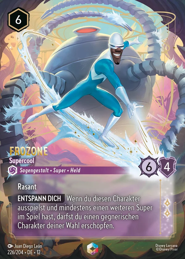 Frozone - Supercool — Disney Lorcana Charakter card from Wilds Unknown