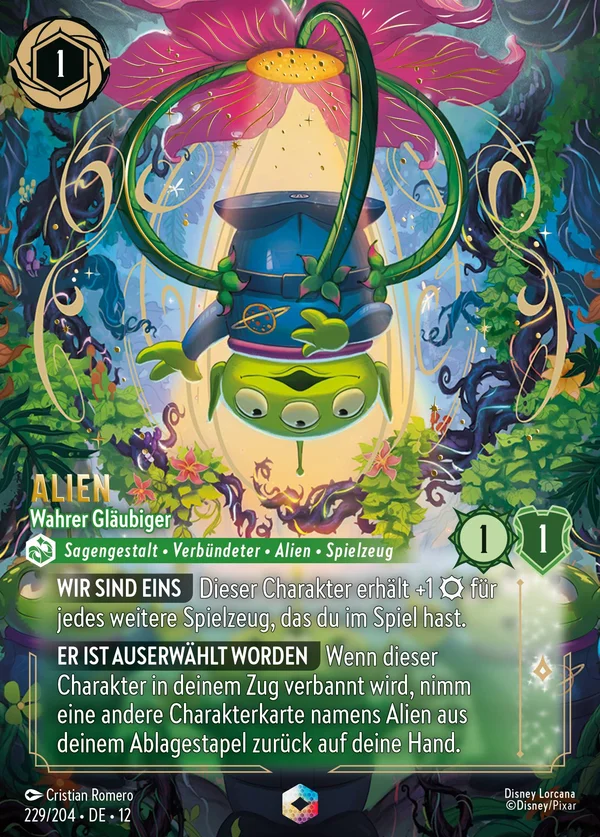 Alien - Wahrer Gläubiger — Disney Lorcana Charakter card from Wilds Unknown