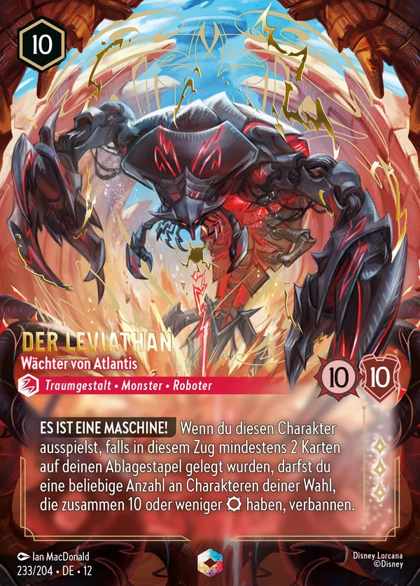 Der Leviathan - Wächter von Atlantis — Disney Lorcana Charakter card from Wilds Unknown