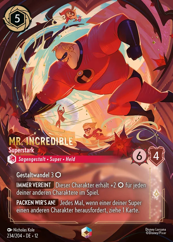 Mr. Incredible - Superstark — Disney Lorcana Charakter card from Wilds Unknown