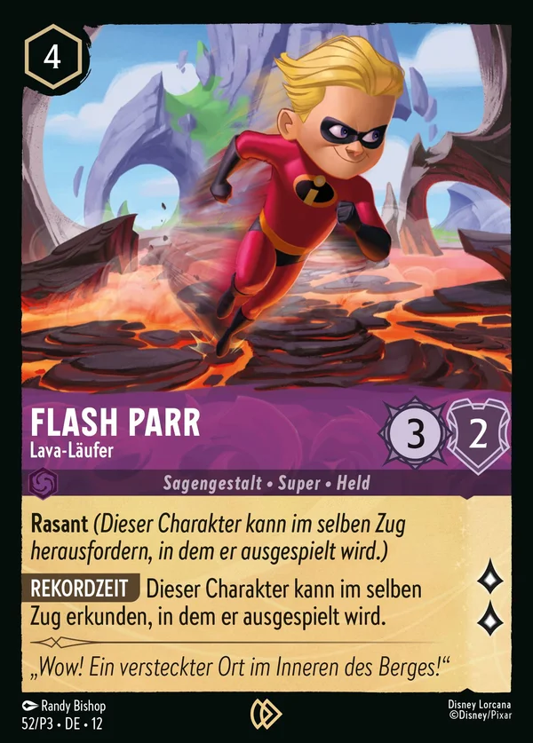 Flash Parr - Lava-Läufer — Disney Lorcana Charakter card from Wilds Unknown