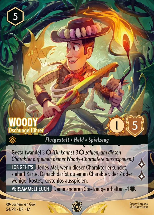 Woody - Dschungelführer — Disney Lorcana Charakter card from Wilds Unknown