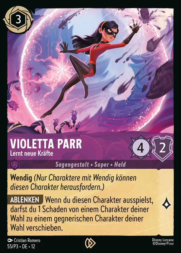 Violetta Parr - Lernt neue Kräfte — Disney Lorcana Charakter card from Wilds Unknown