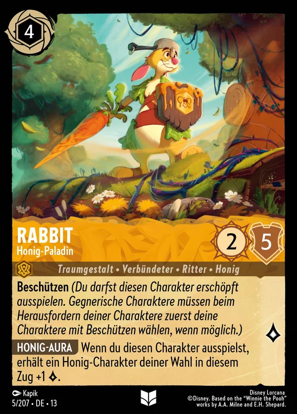 Rabbit - Honig-Paladin — Disney Lorcana Charakter card from Attack of the Vine!