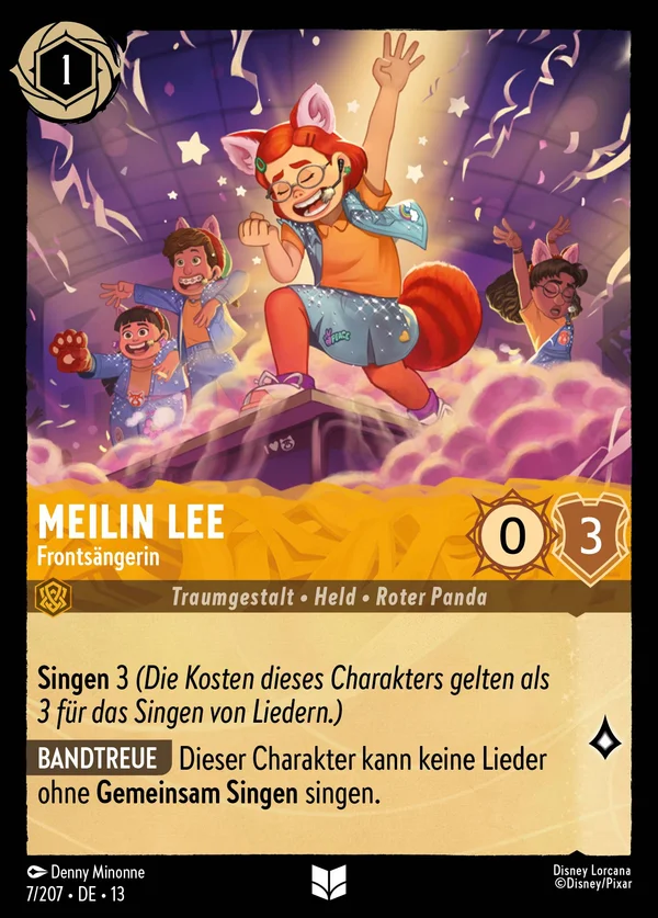 Meilin Lee - Frontsängerin — Disney Lorcana Charakter card from Attack of the Vine!