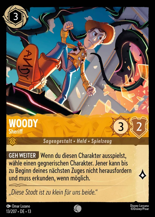 Woody - Sheriff — Disney Lorcana Charakter card from Attack of the Vine!