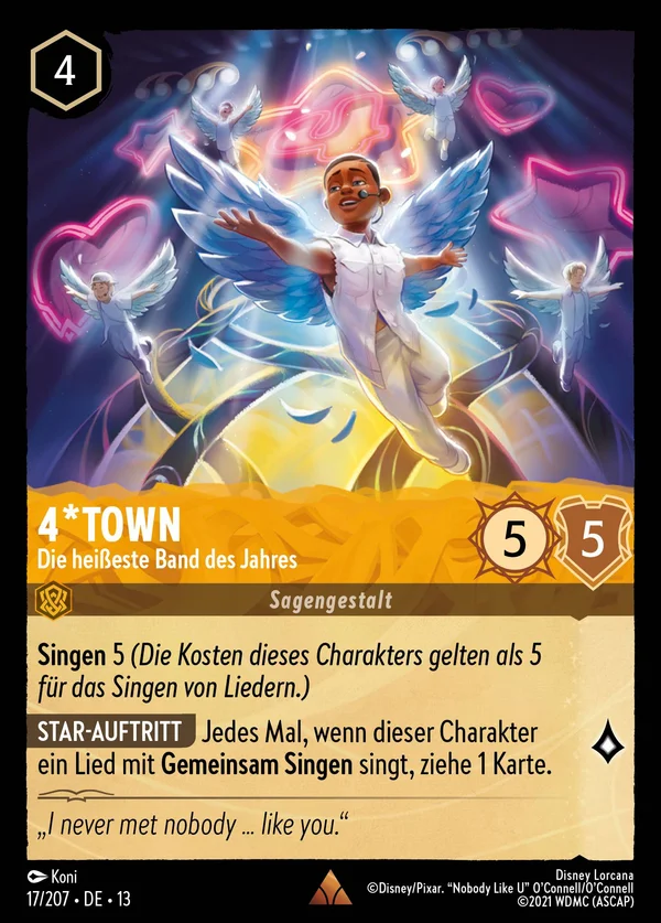 4*Town - Die heißeste Band des Jahres — Disney Lorcana Charakter card from Attack of the Vine!